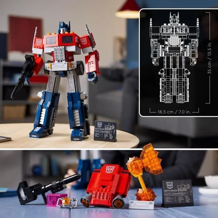 LEGO® ICONS™ 10302 Optimus Prime, Figurine Autobot Robot de Transformers, Maquette Camion, Adulte-2