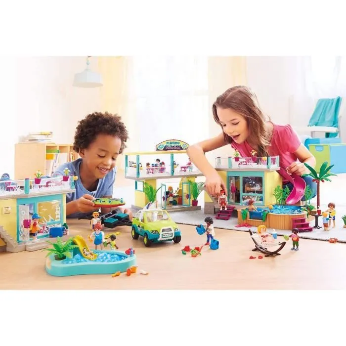 PLAYMOBIL - 70436 - Voiture avec canoë - Family Fun - Plastique - Enfant - Rose-3