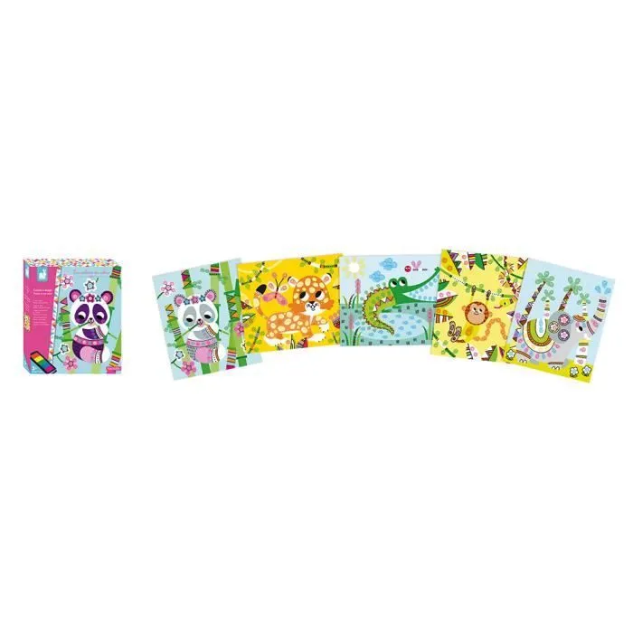 Kit Créatif - JANOD - Encrier à Doigts Panda et ses Amis - Mixte - Vert - Dès 3 Ans-1