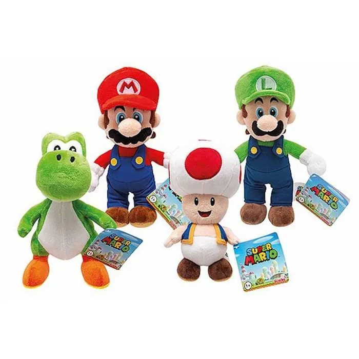 Peluche - Mario - Super Mario - 20 Cm - 4 Ass-0