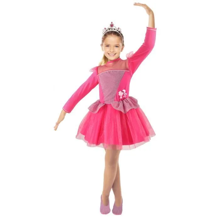 Robe de costume de princesse Barbie Ballerina - CIAO - Taille 5-7 ans - Rose - Enfant-0