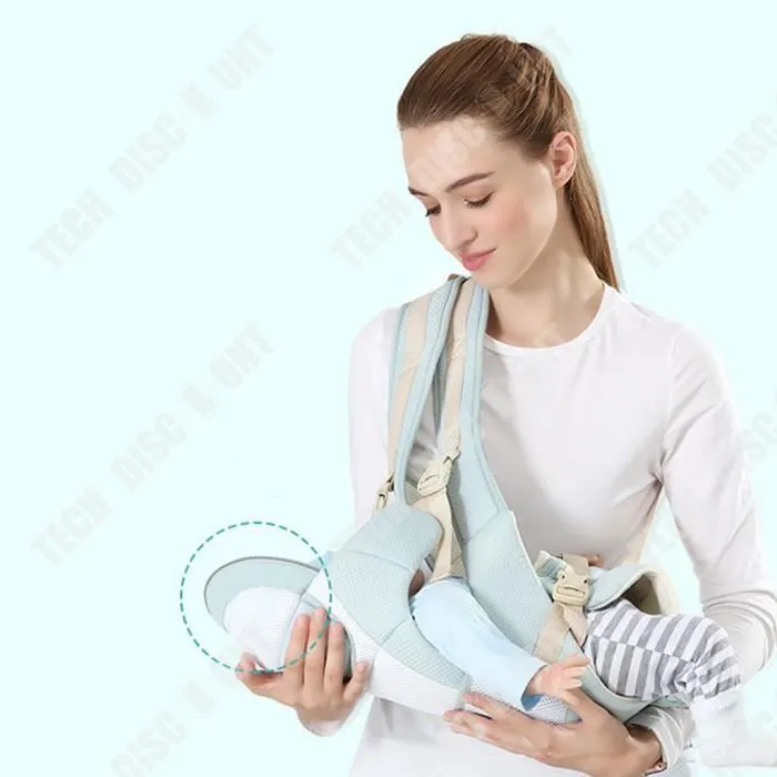 TD® Écharpe porte-bébé avant maintien horizontal stockage multifonctionnel coton épaules tabouret sac à dos quatre saisons universel-2