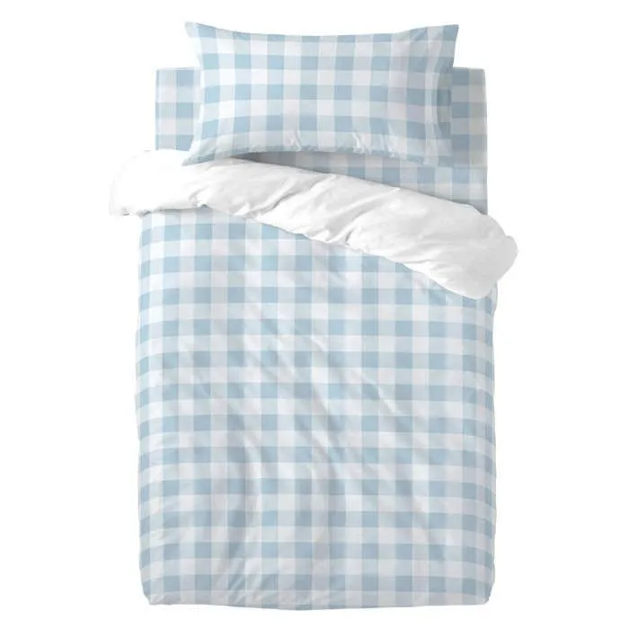 Parure housse de couette 2 pièces Vichy 115x145 cm (Lit Bébé)-1
