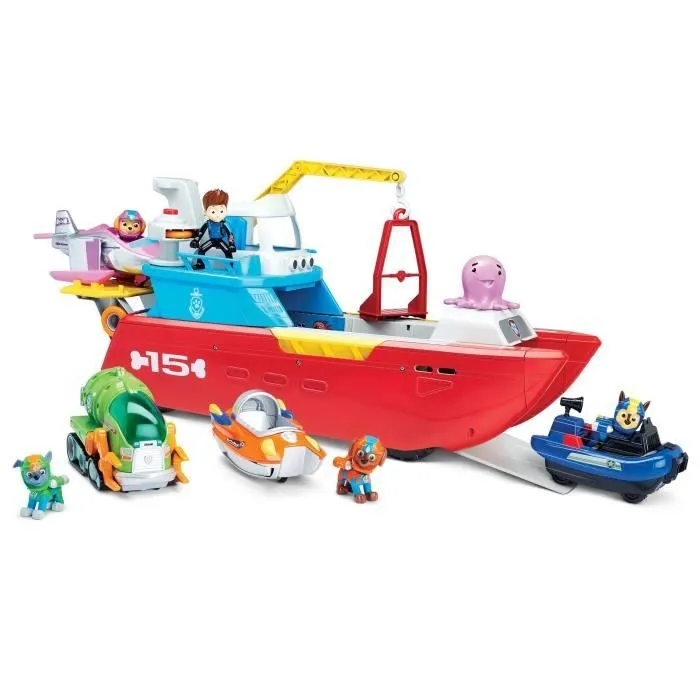Bateau Sea Patroller - Pat' Patrouille - Véhicule de sauvetage avec effets sonores et lumineux-4