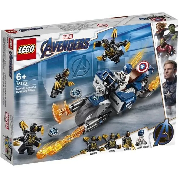 LEGO® Marvel Super Heroes 76123 - Captain America et l'attaque des Outriders - Jeu de construction-0