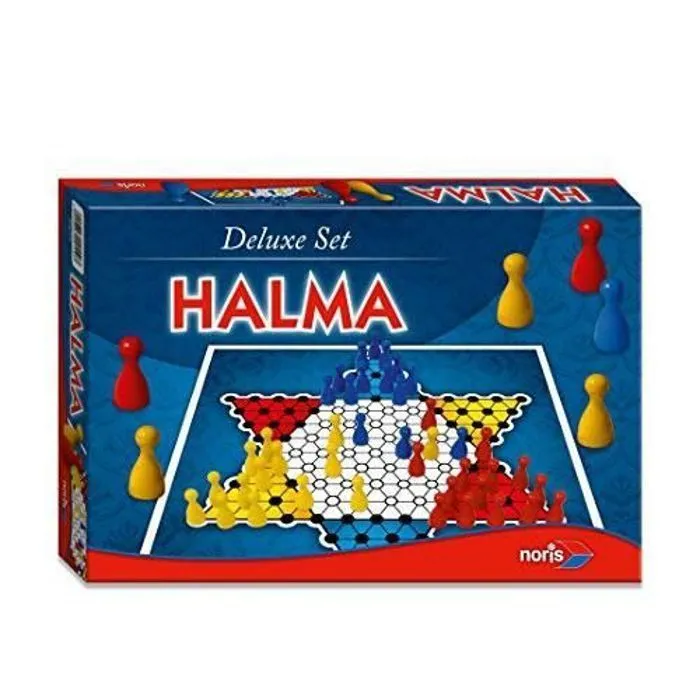 Jeu de Plateau - NORIS - Deluxe - Halma NOR01266 - Rouge, Jaune, Bleu-0