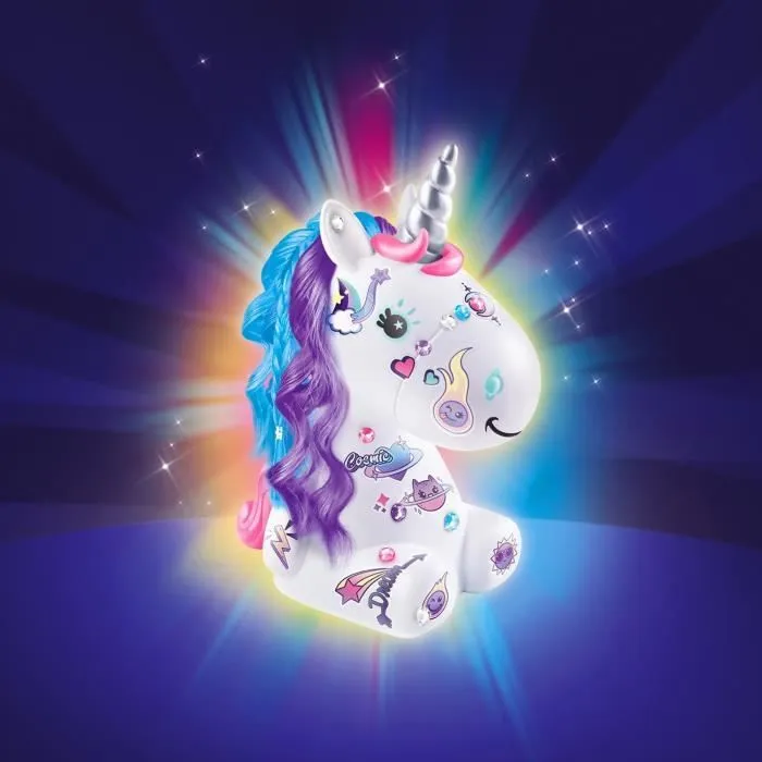 Figurine à décorer - Canal Toys - Licorne Cosmique DIY Lumineuse - Édition Collector - Stickers et Strass inclus-4