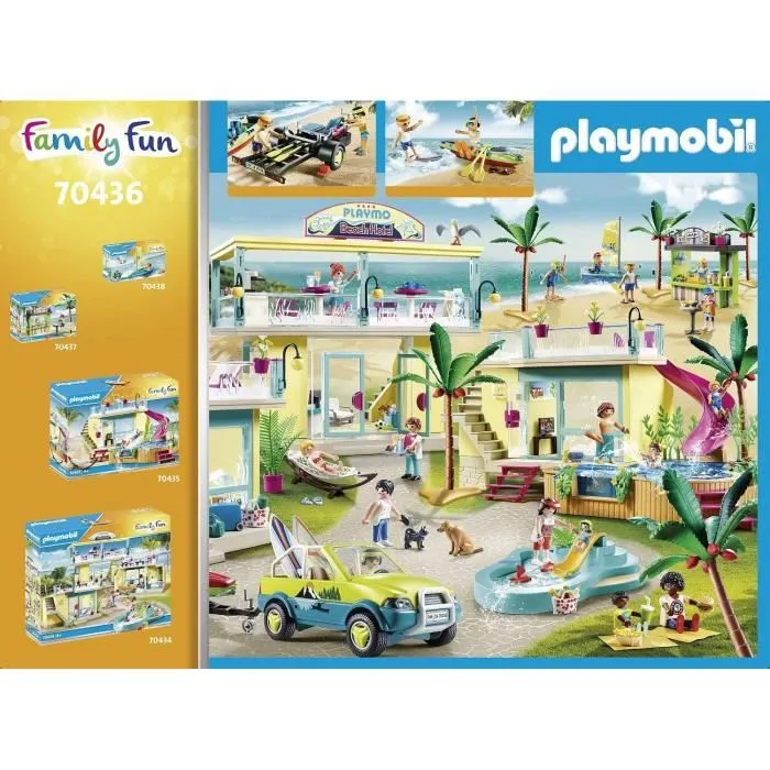 PLAYMOBIL - 70436 - Voiture avec canoë - Family Fun - Plastique - Enfant - Rose-4
