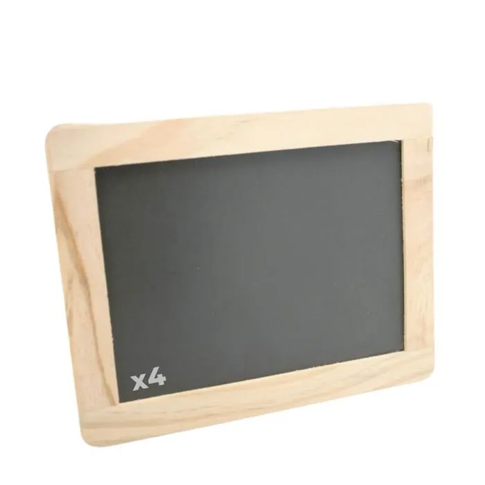 4 ardoises 21,5 x 17 cm - Bordure bois-0