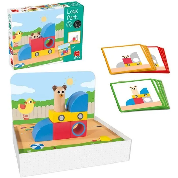 Jeu de société - Goula - Logic Park - 3 niveaux de difficulté - À partir de 3 ans - 1 joueur ou plus-0