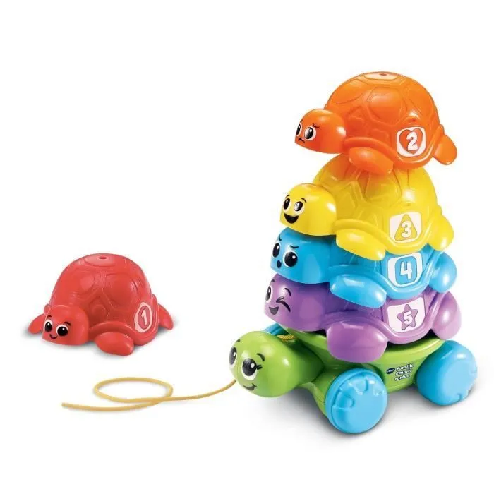 VTECH-FAMILLE EMPILO TORTUE (PLASTIQUE REUTILISE)-2