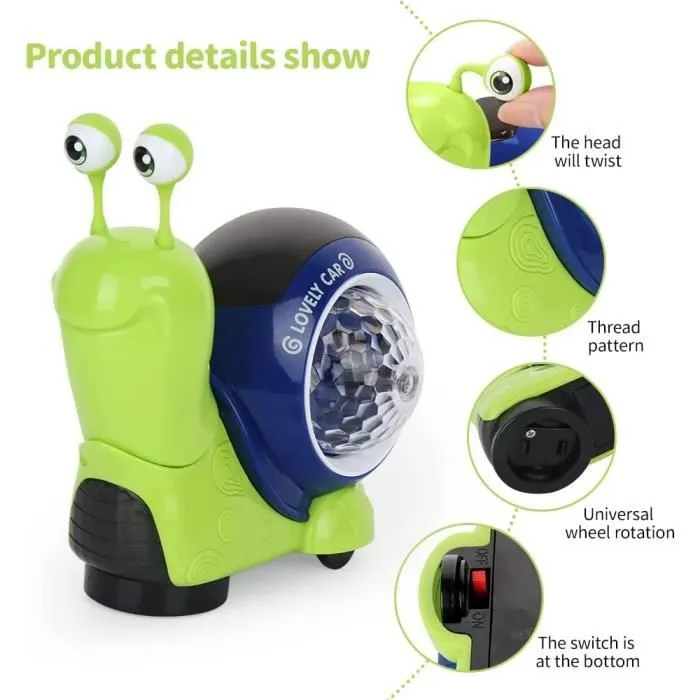 Jouet Musical pour bébé Crawling avec Musique et des Lumières LED pour Enfants Le Jouet de Développement Intellectuel-1