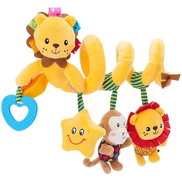 Spirale d'Activités Bébé - Jouet Enfant - Tissu Ultra Doux - Peluche - Ludique - Jouets d'Éveil Puériculture - Garçon et Fille-0