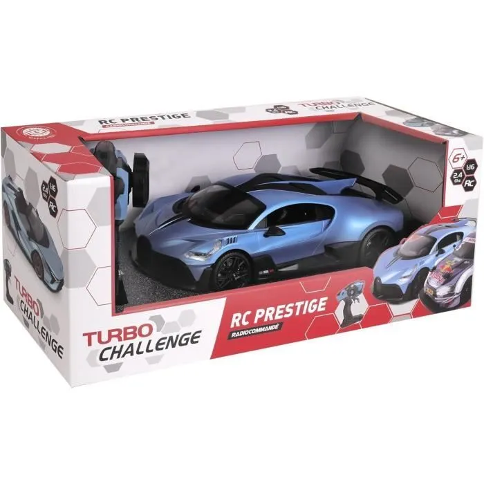 Voiture Télécommandée - TURBO CHALLENGE - Bugatti Divo - Échelle 1/16 - Bleu - 5 Piles AA-2