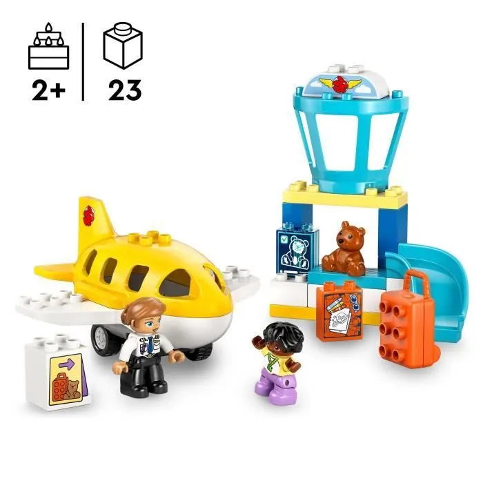 LEGO DUPLO Ma Ville 10443 Première Fois A l’Aéroport - Jouet De Construction Dès 2 Ans-1