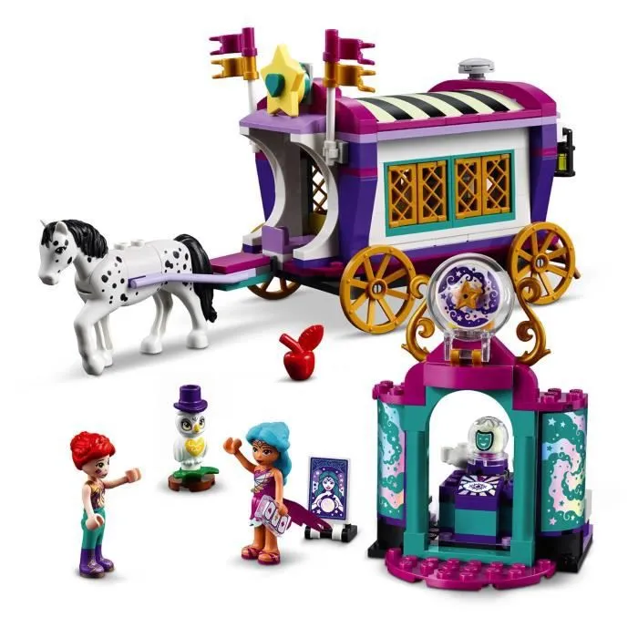 LEGO® Friends 41688 La roulotte magique avec cheval et mini-poupée, jouet parc d’attraction pour enfants-1
