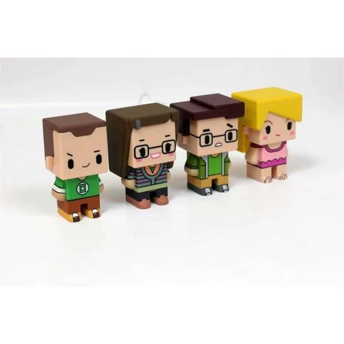 Figurines Pixel 001 - WTT - Set de 4 mini-figurines The Big Bang Theory - Sheldon, Amy, Léonard et Penny-0