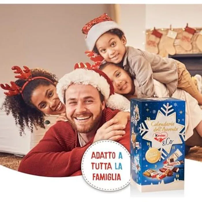 Calendrier de l'Avent - KINDER - Chocolats et biscuits - Mixte - À partir de 3 ans - Couleur Noël-1