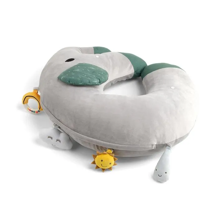 MAÏKA Coussin d'activités éléphant, polyester, avec tablette amovible et 4 jouets-2
