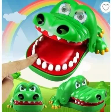 Jeu de Société Crocodile Dentiste pour Enfant - Marque - Vert - Jouet Amusant pour Toute la Famille-1