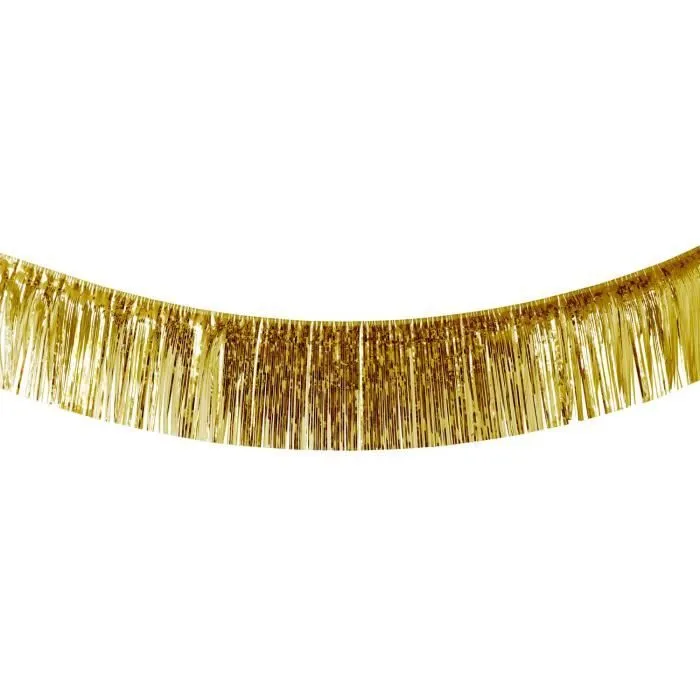 Folat guirlande frange 6 mètres feuille d'or-0