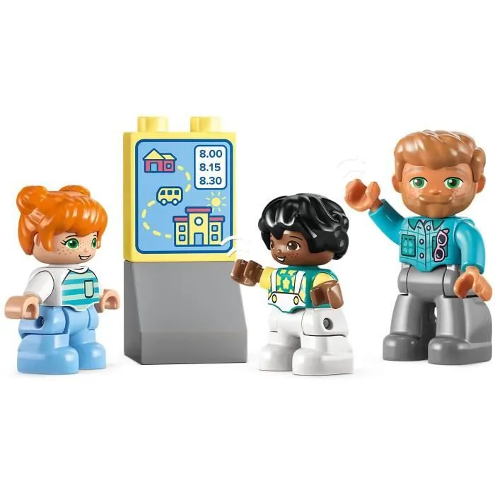 LEGO® DUPLO 10988 Le Voyage en Bus, Jouet Éducatif pour Développer la Motricité Fine, Enfants 2 Ans-3