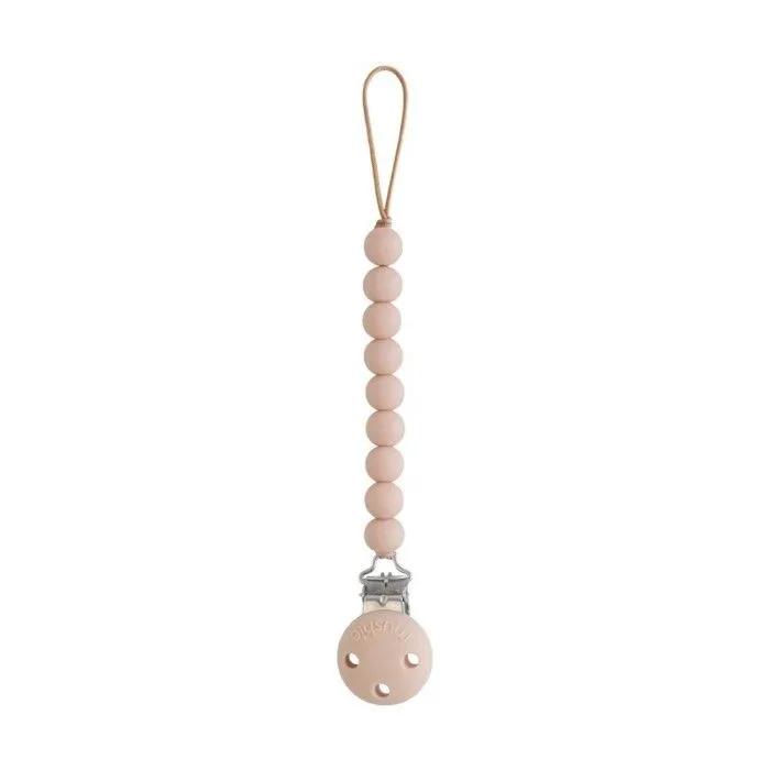 Attache sucette Mushie Hera Rose - Avec clip - Porte tétine bébé - Mushie-0