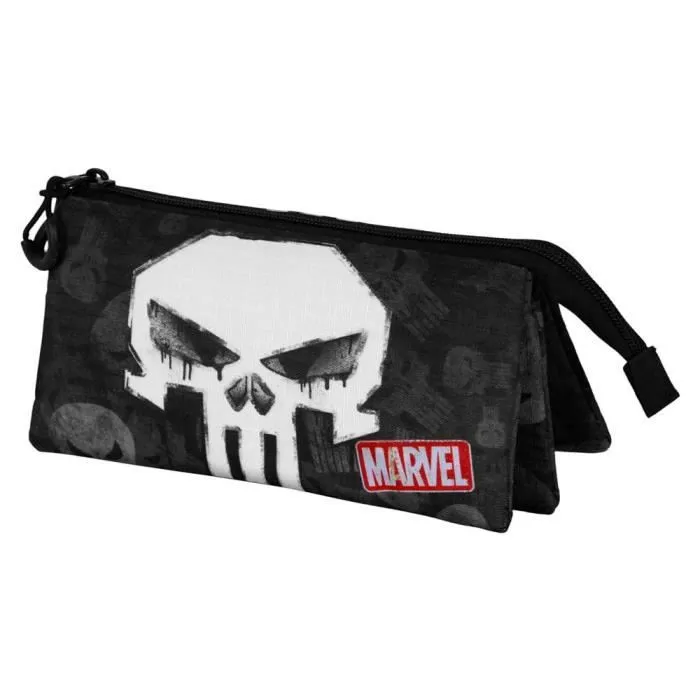 Trousse - KARACTER MANIA - Marvel Punisher Skull - Noir - Ripstop - Zippée-0