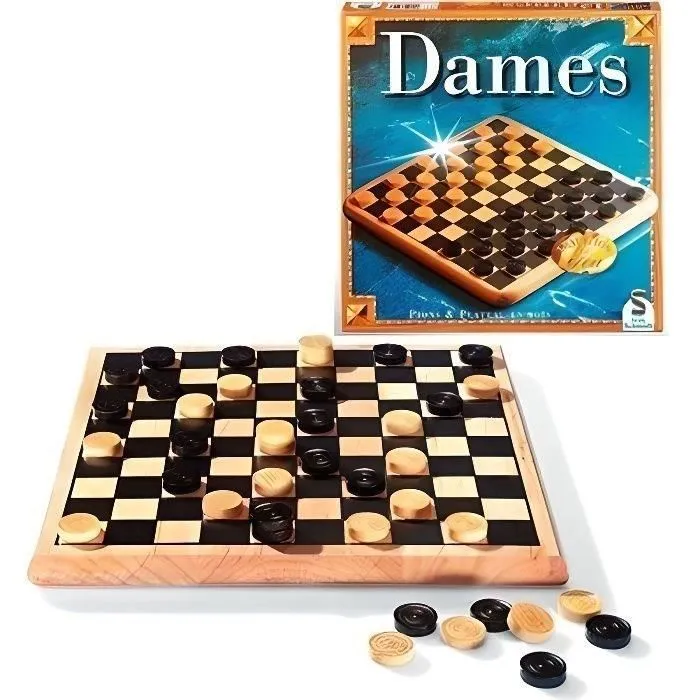 Dames bois tradition - jeu de société - SCHMIDT AND SPIELE-0