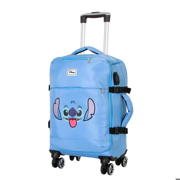 Valise Cabine - Disney - Lilo et Stitch - Souple - 4 Roues - Déperlant-0