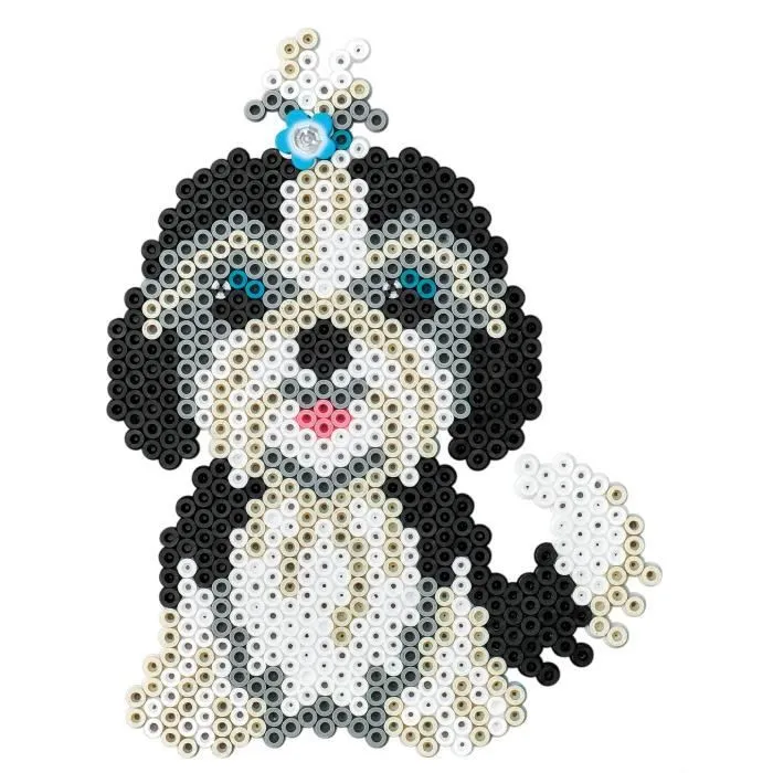 HAMA - Boite Le régal des chiens - 4000 perles à repasser taille MIDI et 3 plaques - Loisirs créatifs dès 5 ans-1