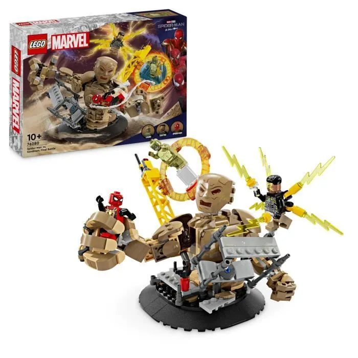 LEGO® 76280 Marvel Spider-Man contre l'Homme-Sable : la Bataille Finale, Jouet avec Minifigurines de Super-Héros-1
