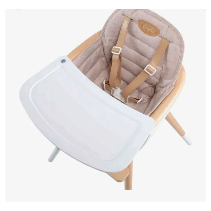 Plateau pour chaise haute OVO - Micuna - Blanc - BABY LED WEANING - Facile à nettoyer-2