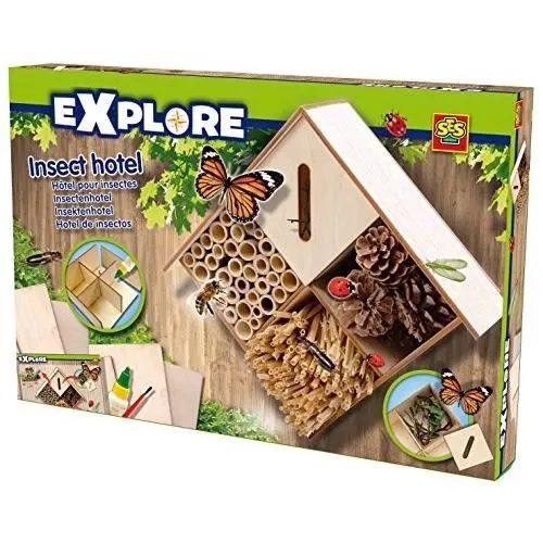 Kit de loisirs créatifs Hôtel pour insectes - SES CREATIVE - Garçon et fille - Extérieur - Multicolore-0