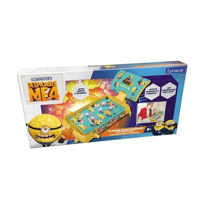 Flipper électronique de table Les Minions avec un superbe design, des sons, des lumières et un affichage du score sur écran-2