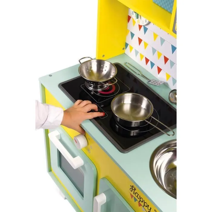 Cuisine en bois JANOD Grande Cuisine Happy Day - Pour Enfant dès 3 Ans-2