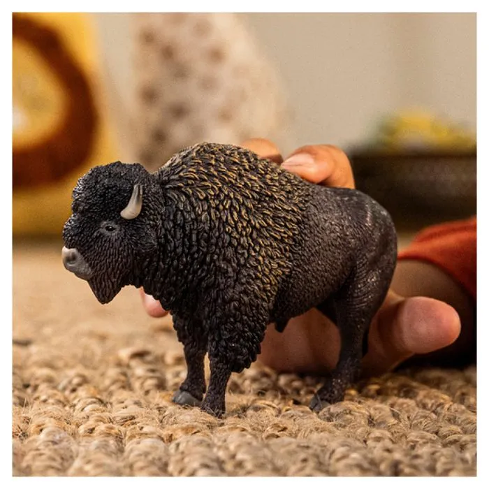Figurine - SCHLEICH - Bison - 4 x 13 x 8 cm - WILD LIFE - À partir de 3 ans-1