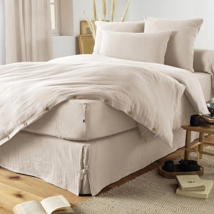 Drap housse "Gaïa" toutes dimensions "Gaze de Coton" - Gaïa Pampa - 140 x 190 cm bonnet de 30 cm-2