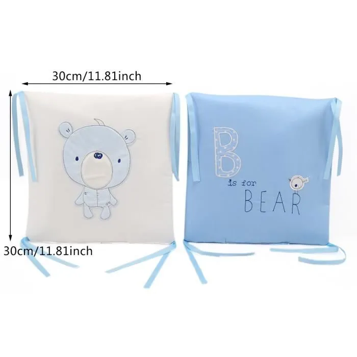 Tour de lit Bébé Jiyaru - Coussin 30*30cm - Bleu-2