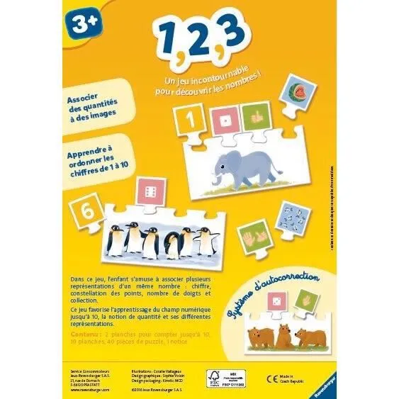 1, 2, 3 - Jeu éducatif - Apprentissage des chiffres - Ravensburger - Dès 3 ans-3