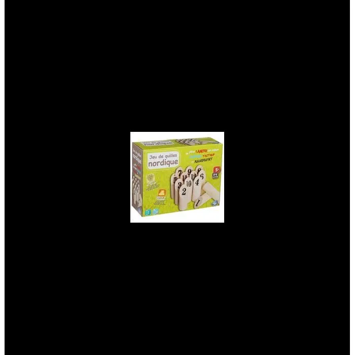 Jeu de quilles nordiques en bois - JJA - 12 quilles numérotées - Pour enfants - Extérieur-4