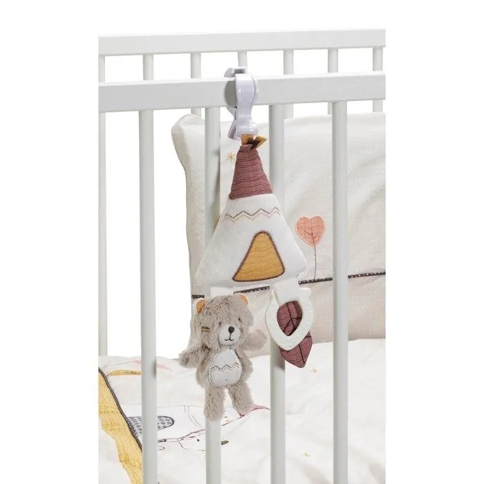 Jouet d'activités enfant Tipi en velours blanc - SAUTHON - Timouki - Bébé - Mixte - 35x13x5 cms-0