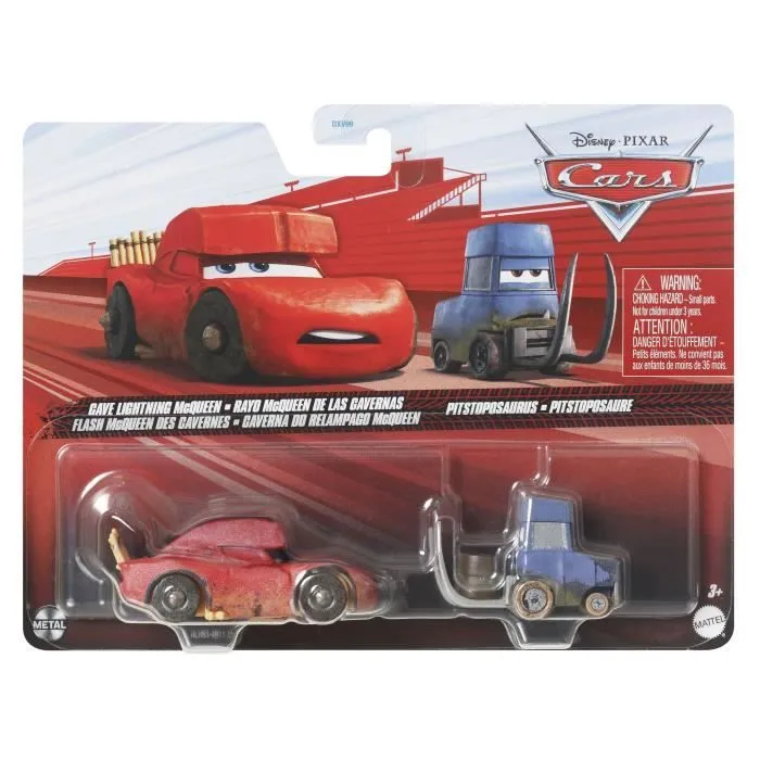 Cars Disney Pixar - Pack de 2 Véhicules (modèle aléatoire) - Petite Voiture - 3 ans et + - Disney Pixar Cars - DXV99-2