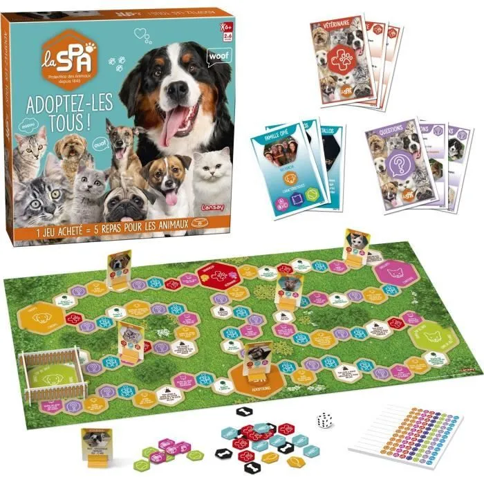 LANSAY - SPA® - ADOPTEZ-LES TOUS ! - Jeu de société - 2 à 6 joueurs - Dès 6 ans-2