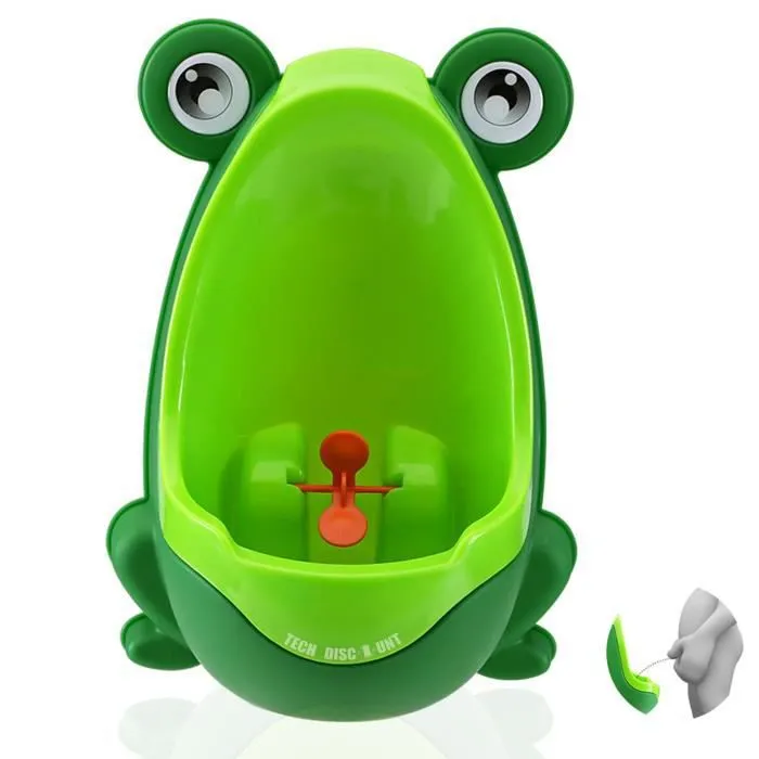 TD® Urinoir bébé garçon Entraîneur toilettes propreté grandir apprentissage autonomie forme bande dessinée  verte grenouille amusant