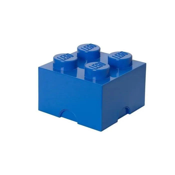 LEGO BOITE DE RANGEMENT 4 PLOTS BLEUE - BRIQUE DE RANGEMENT LEGO-0