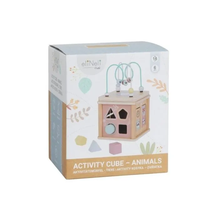 Cube d'activités - EliNeli - Animaux - Pastel - Jouet ludique - 24 mois à 8 ans-3