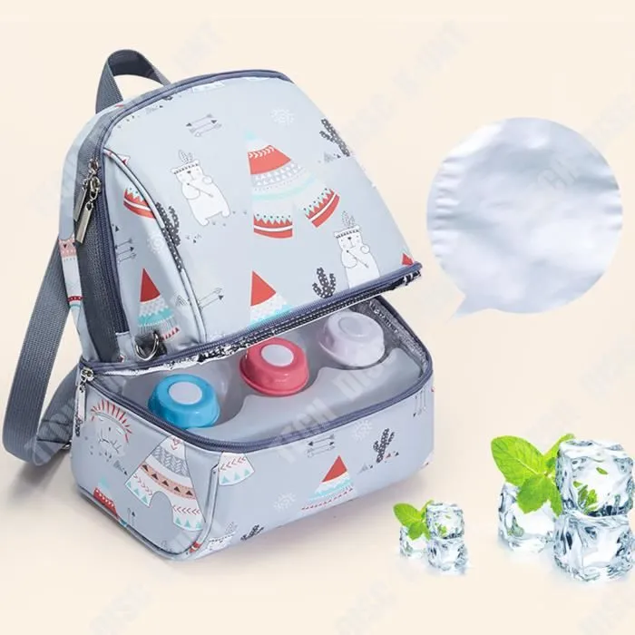 TD® Sac mère et bébé mode femme sortir épaules grande capacité tenue à la main sac en polyester frais, sans odeur, sans formaldéhyde-2
