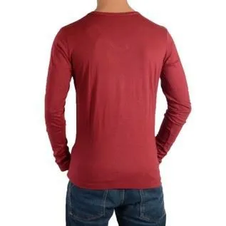 Tee Shirt Little Eleven Paris Basic V LS Mixte - Rouge-3