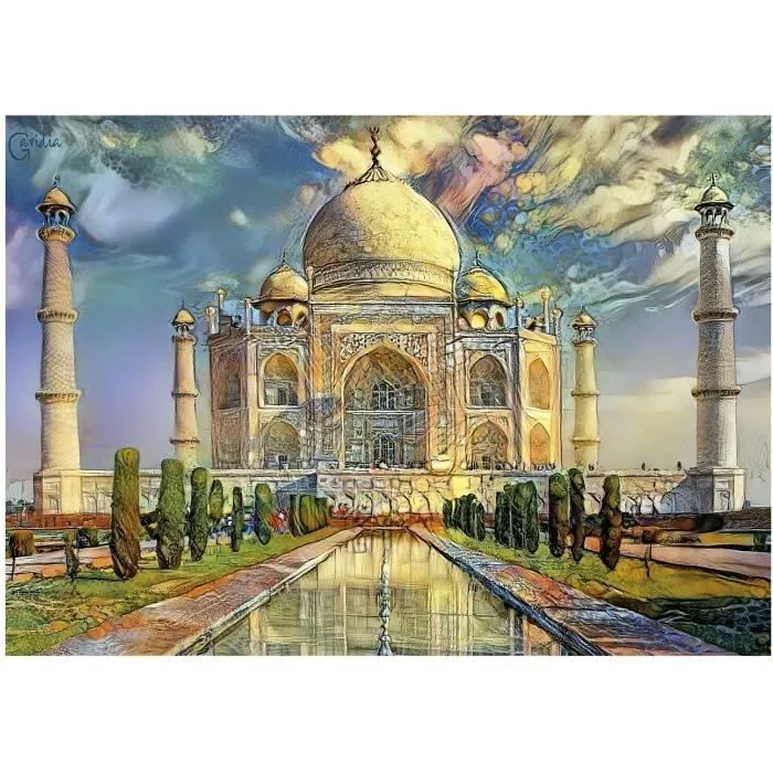 Puzzle TAJ MAHAL - 1000 pièces - Educa - Architecture et monument - Multicouleur-1